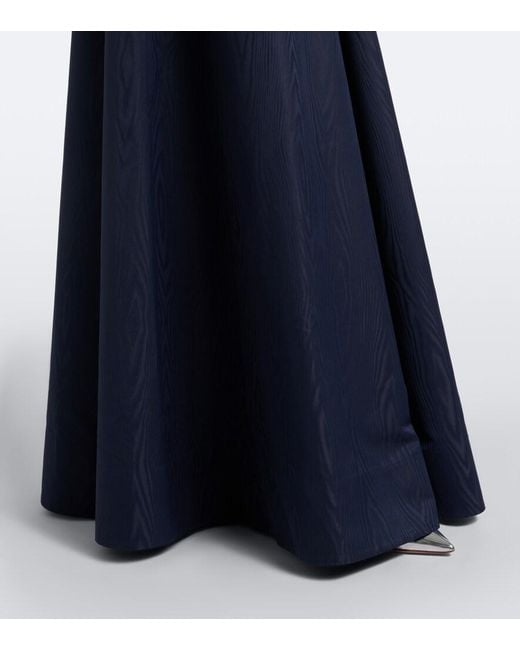 Rebecca Vallance Blue Sapphire Embellished Taffeta Gown