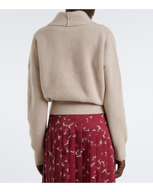 Altuzarra Natural Richman Cropped Virgin Wool Sweater