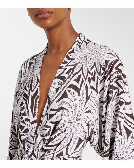 Melissa Odabash White Eloise Printed Maxi Dress