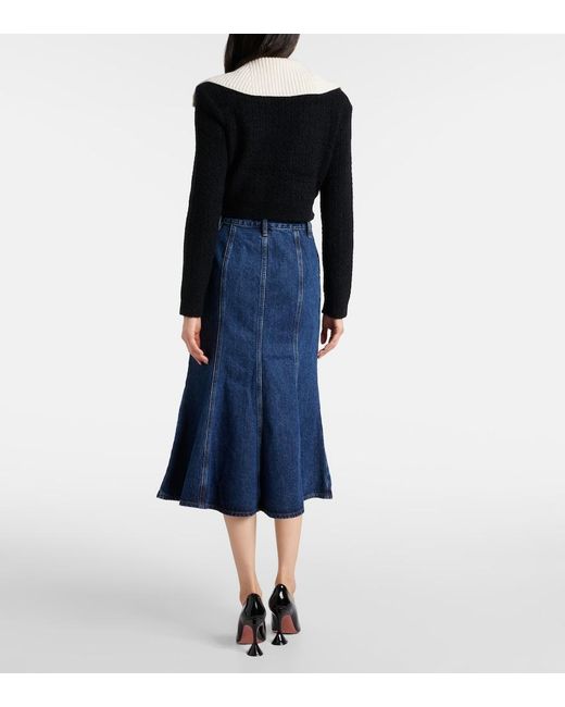 Self-Portrait Black Cropped Sweater