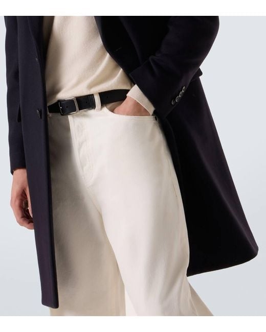 Lardini Black Virgin Wool Overcoat for men