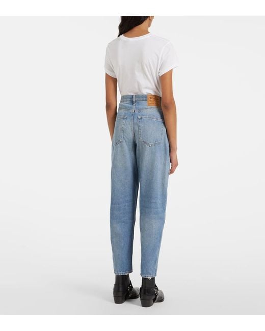 Polo Ralph Lauren Blue High-Rise Barrel-Leg Jeans