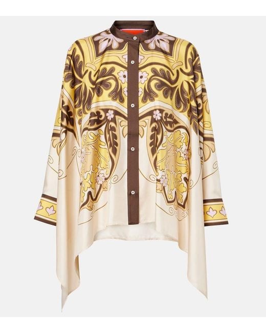 LaDoubleJ Natural Spells Placee Silk Shirt