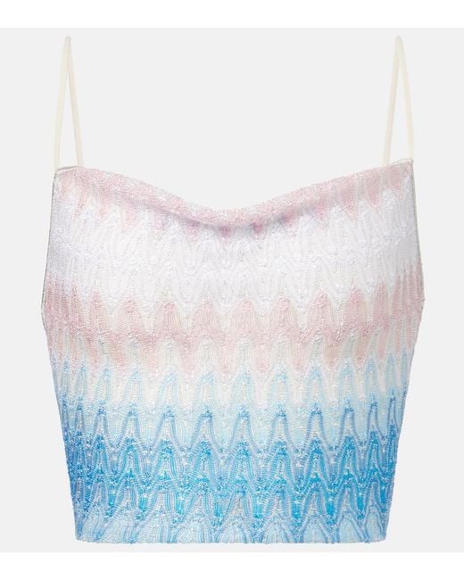 Missoni Blue Wave Cropped Top