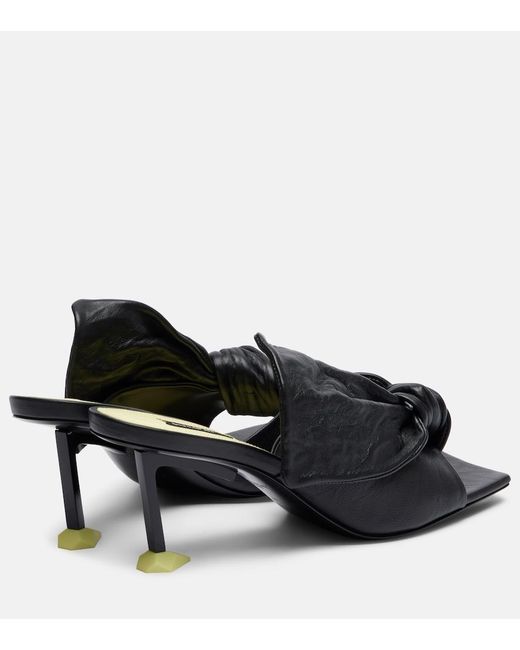 Givenchy Black Boudoir Bow Leather Mules