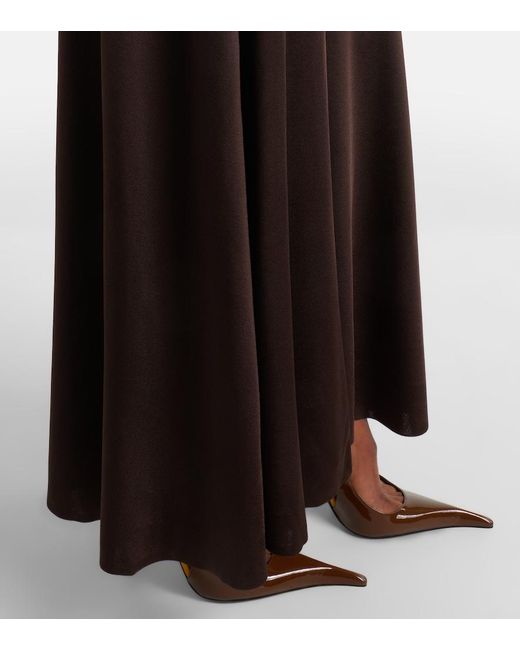 Saint Laurent Brown Knitted Maxi Skirt