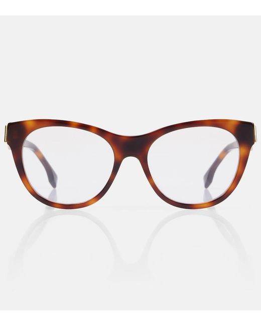 Fendi Brown First Round Glasses