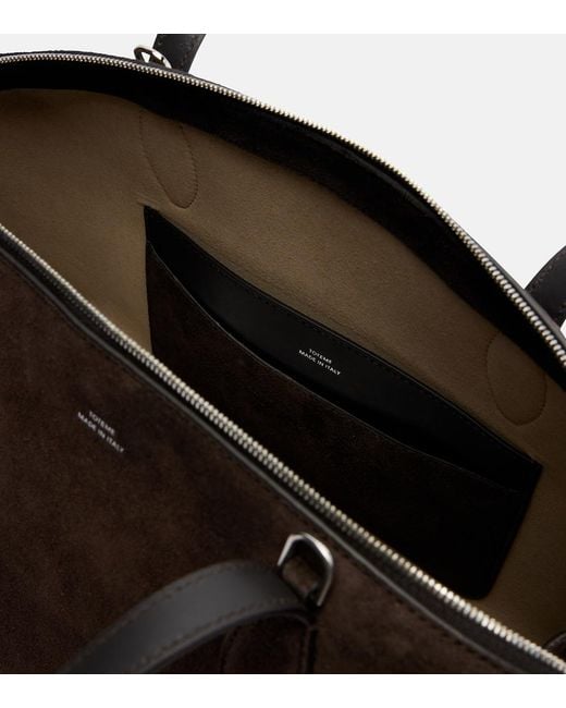 Totême Black Day Suede Tote Bag