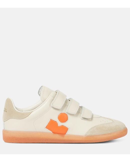 Isabel Marant White Beth Leather Sneakers