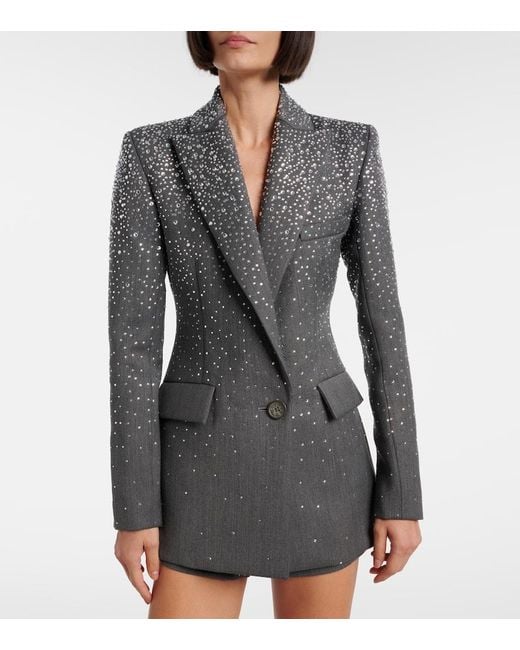 Blazer Con Cristales Alex Perry de color Gray