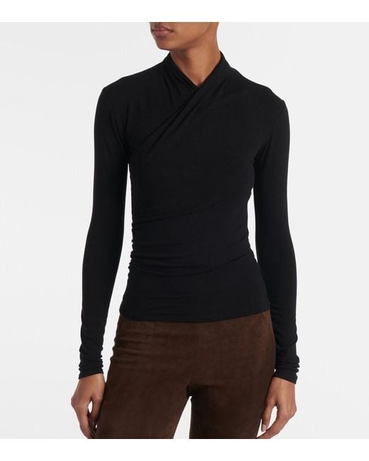 Vince Blue Fixed Wrap Top