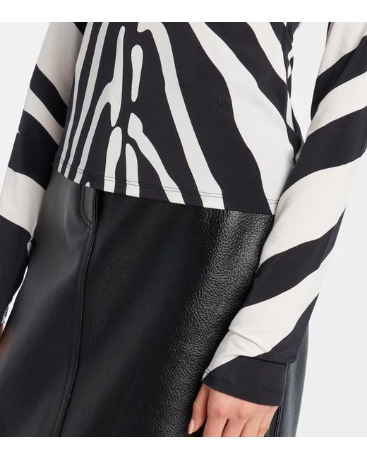 Ferragamo Black Zebra-Print Top
