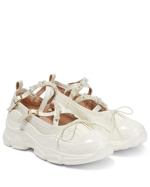 Simone Rocha White Embellished Sneakers