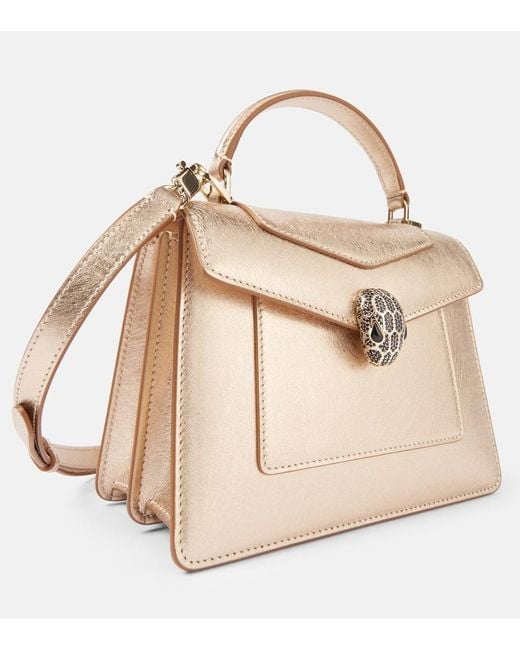 BVLGARI Natural Tote Serpenti Forever Medium Aus Metallic-Leder