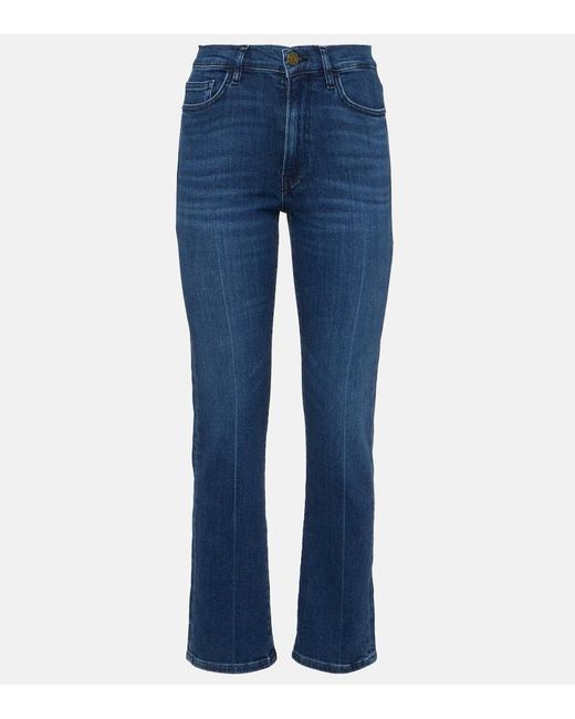 Jeans Le High Straight de tiro medio FRAME de color Blue