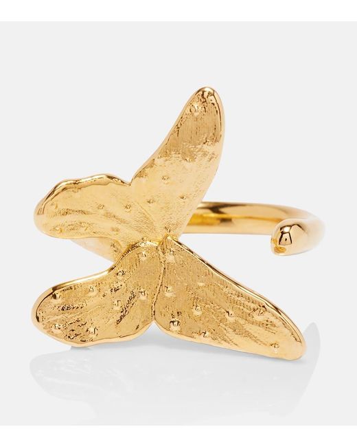 Oscar de la Renta Metallic Butterfly Ring