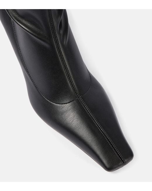 Proenza Schouler Black Faux Leather Over-The-Knee Boots