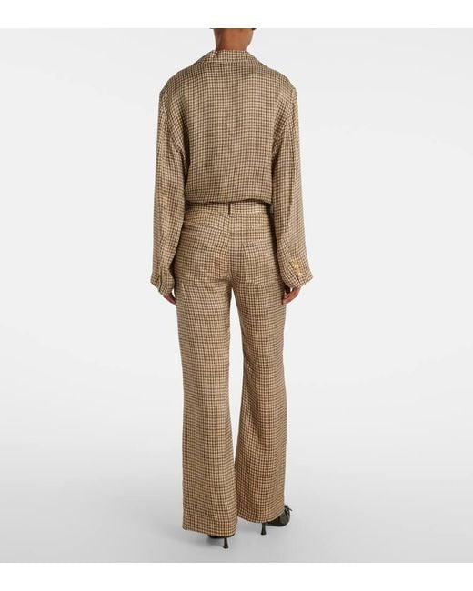Acne Natural Weite Mid-Rise-Hose Poltana