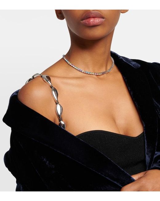 Galvan Black Crystal Wave Bodysuit