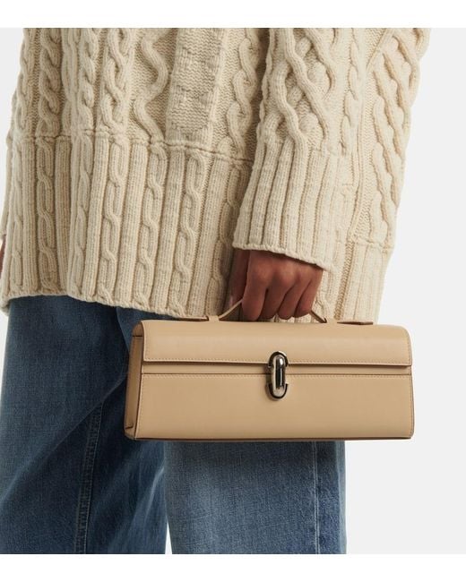 SAVETTE Natural Tote Symmetry Pochette Slim Aus Leder