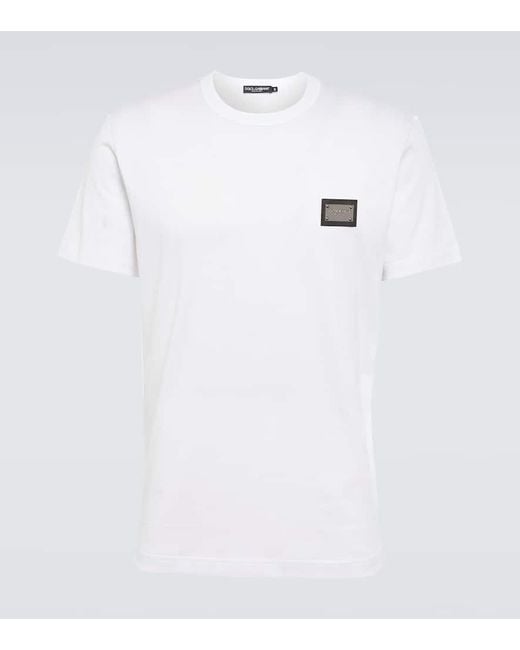 Dolce & Gabbana T-Shirt aus Baumwolle in White für Herren