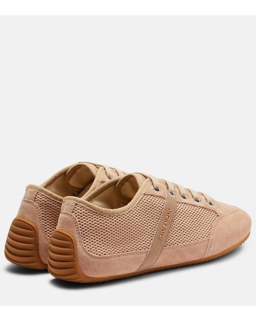 Givenchy Brown Sneakers Slim Mit Veloursleder