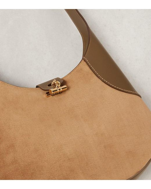 Loro Piana Brown Bobbin Medium Leather Shoulder Bag