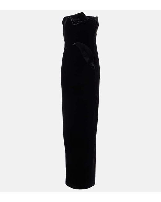 LEO LIN Black Robe Marilyn Aus Samt