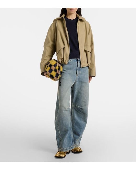 Loewe Blue Anagram Barrel-Leg Jeans