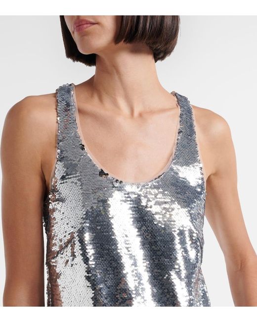 Simone Rocha Metallic Minikleid Mit Pailletten