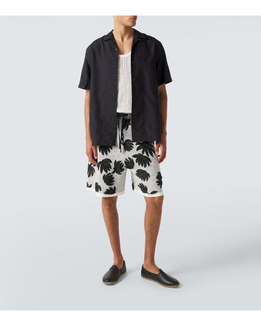 Commas Gray Jacquard Terry Shorts for men