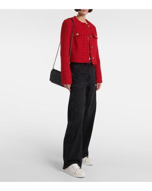 Christian Louboutin White Fun Vieira Sneakers Aus Leder Mit Print