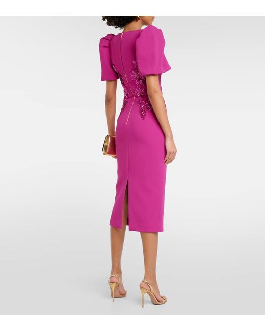Rebecca Vallance Pink Venetia Sequined Midi Dress