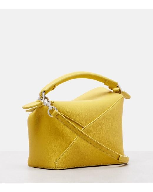 Loewe Yellow Tote Puzzle Edge Mini Aus Leder