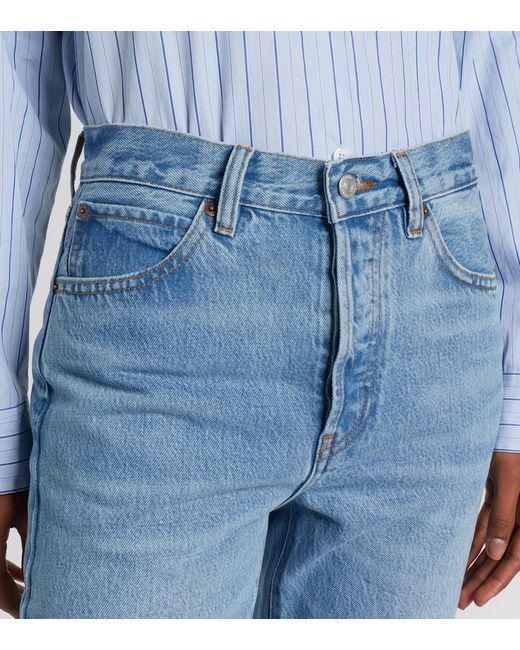 FRAME Blue The Vertical Straight Jeans