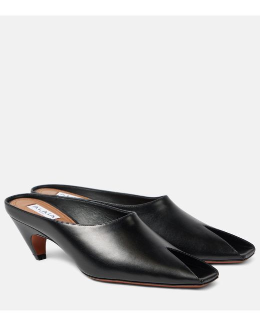 Alaïa Black 55 Leather Mules