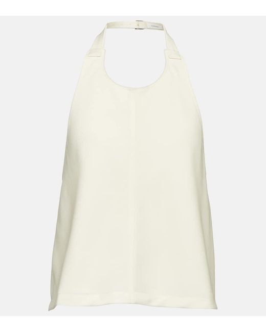 Wardrobe NYC White Halterneck Wool Top
