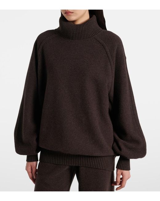 Loro Piana Black North Woods Oversized Wool-Blend Sweater