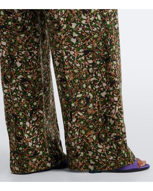 Dries Van Noten Multicolor Printed Wide-Leg Pants