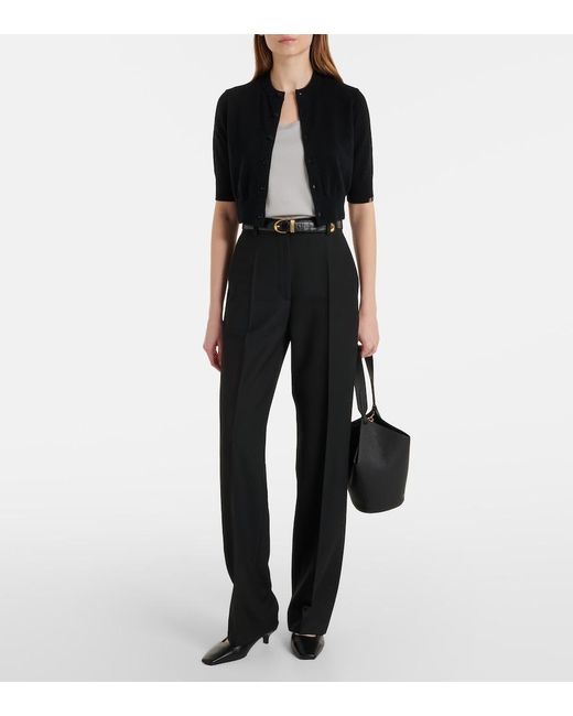 Extreme Cashmere Black N°474 Super Little Cashmere Cardigan