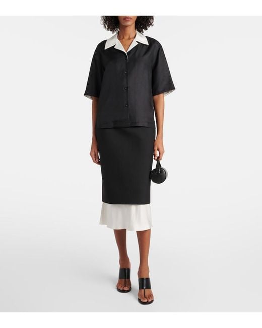 Rohe Black Silk Shirt