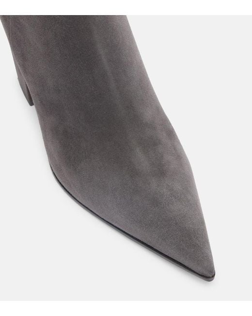 Gianvito Rossi Black Keinna 85 Suede Ankle Boots