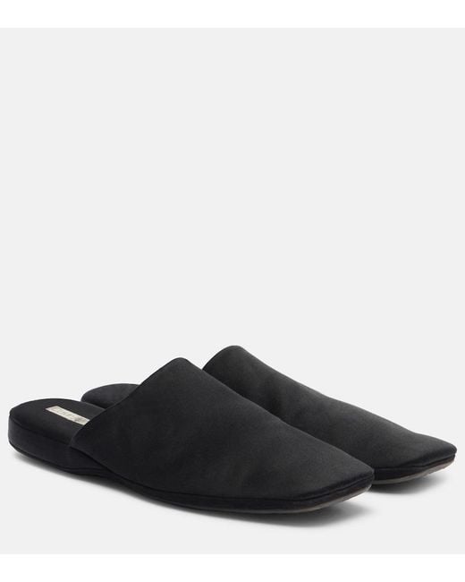 Calvin Klein Black Hugh Satin Mules