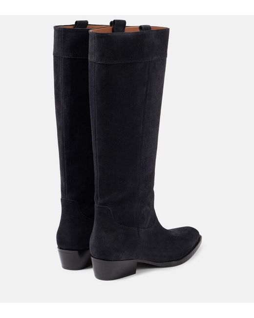 Paris Texas Blue Helena 35 Suede Cowboy Boots