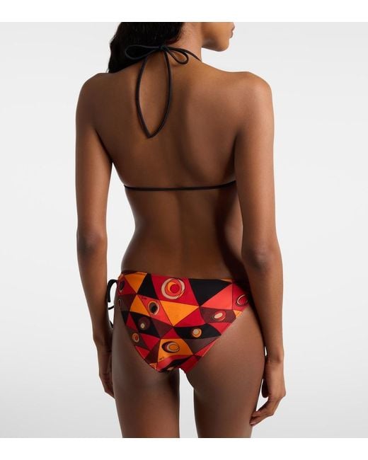 Emilio Pucci Red Occhi Bikini Bottoms