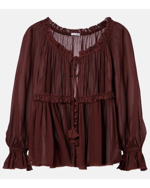 Poupette Purple Moon Ruffled Blouse