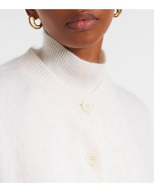 Lisa Yang White Azalea Cashmere Cardigan
