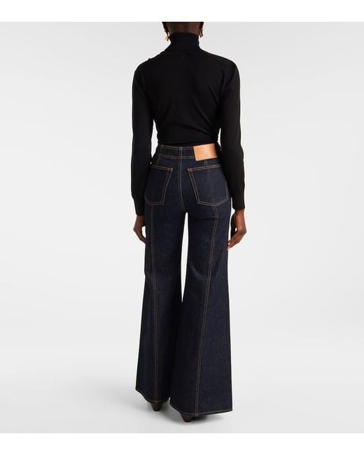 Ulla Johnson Blue Delphine Wide-Leg Jeans