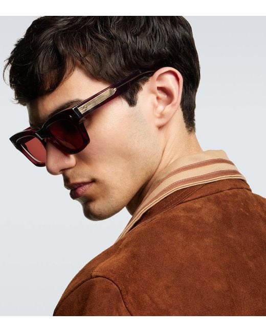 Jacques Marie Mage Eckige Sonnenbrille Dealan 53 in Pink für Herren