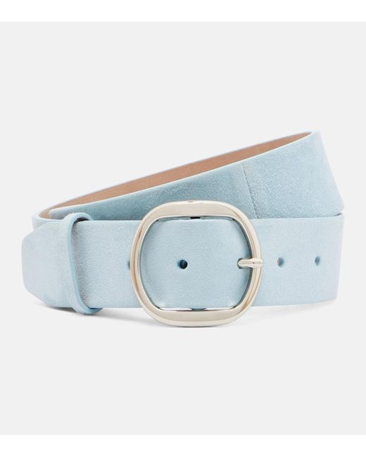 Gabriela Hearst Blue Elster Suede Belt